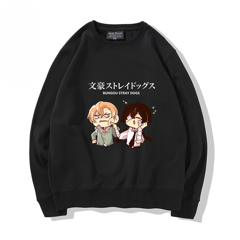 Casual Anime Pullover Round Neck Sweatshirt