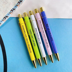 5 Funny OFFENSIVE PENS Ballpoint Pen Set