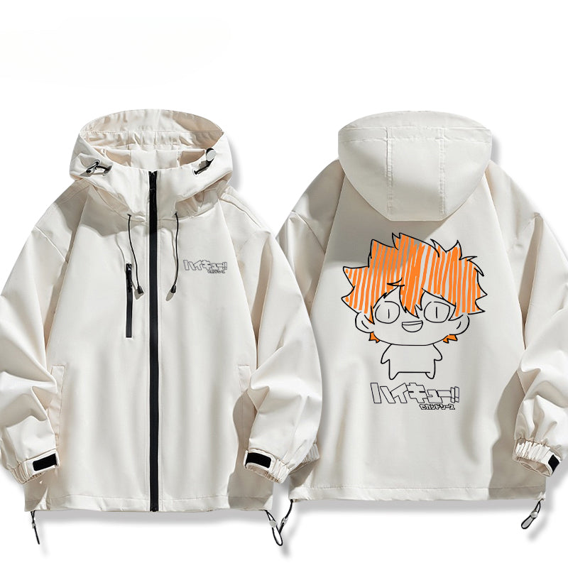 Unisex Anime Funny Graphic Zipper Thin Jacket
