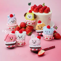 BANGTAN Strawberry Tart Plush Doll Pendant