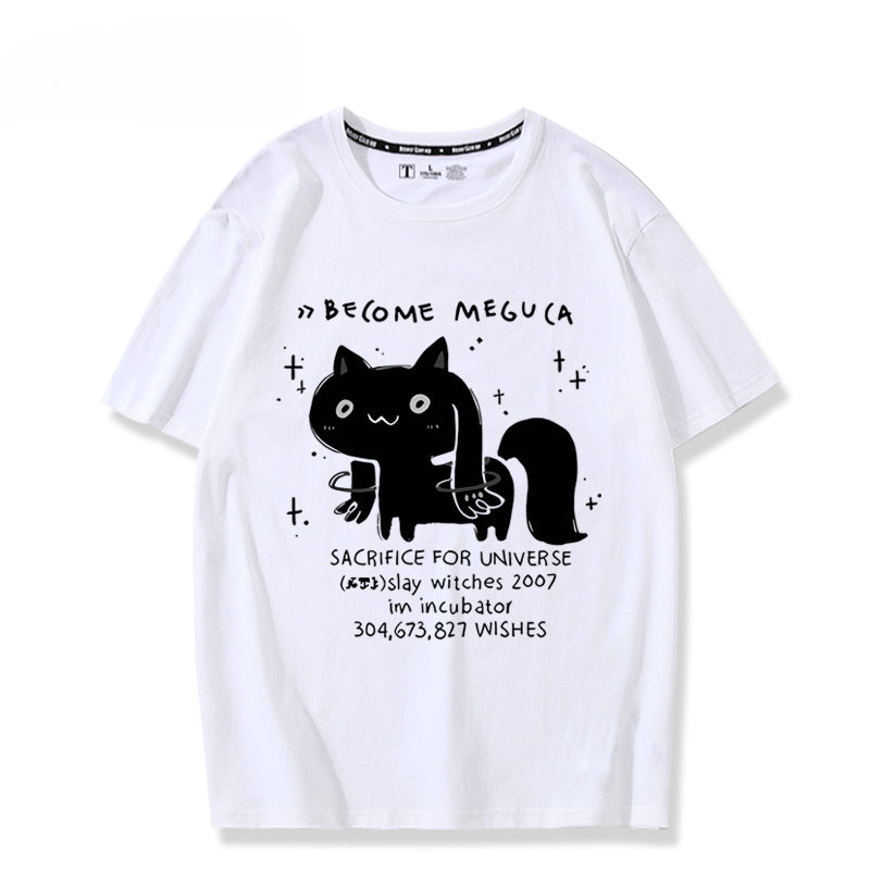 Women's Cotton Anime Short-sleeved T-shirt