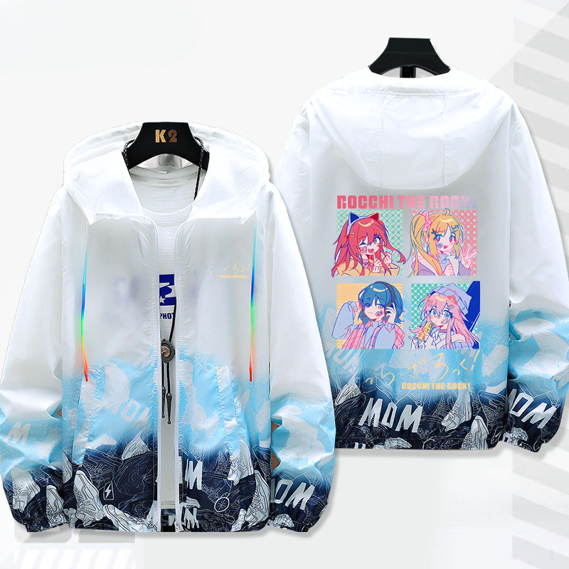 Casual Anime Zipper Sunscreen Thin Jacket
