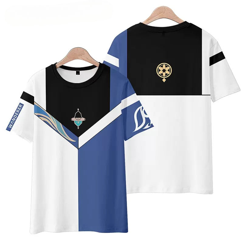 Summer Short-sleeved Game Cosplay 3D Shirt