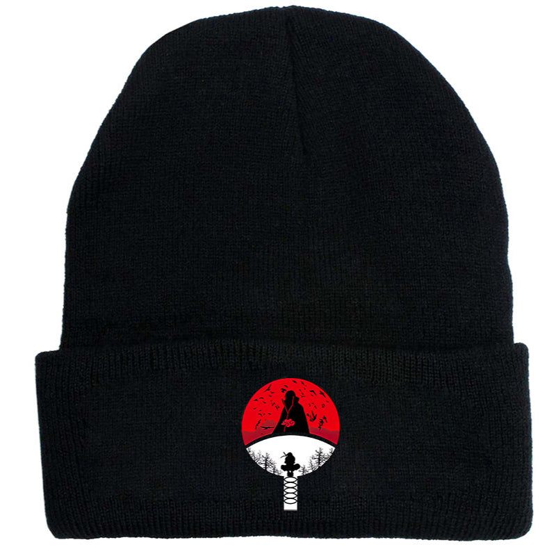 Versatile Anime Print Elastic Knitted Hat