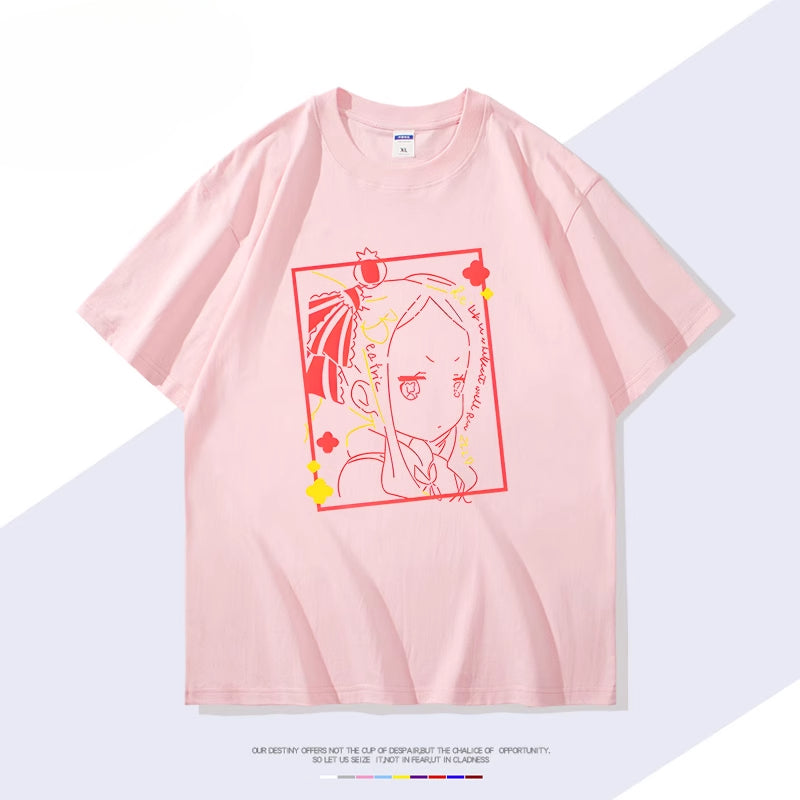 Rem Anime Cotton Short Sleeve Summer T-Shirt