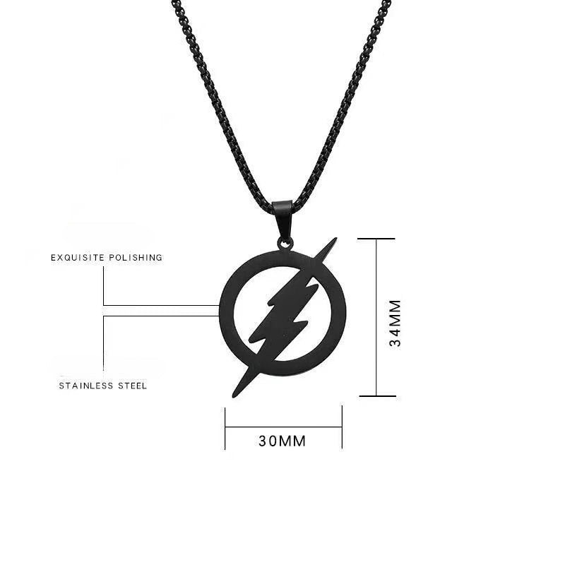 Cool Titanium Steel Comic Hero Logo Necklace