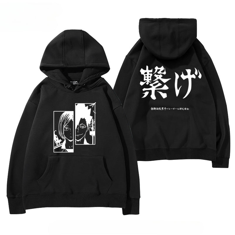 Unisex Anime Graphic Print Pullover Hoodie