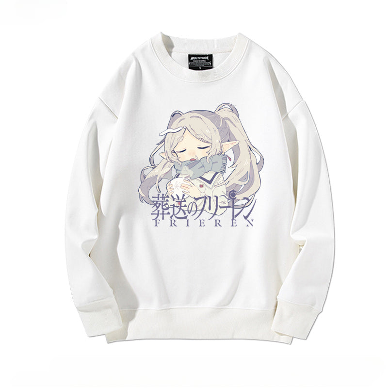 Women's Anime Print Crew Neck Sweatshirt