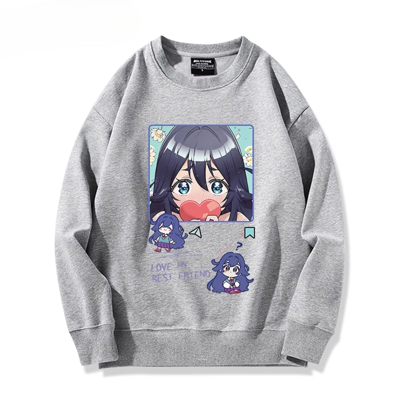 Cute Anime Printed Crew Neck Sweatshirt