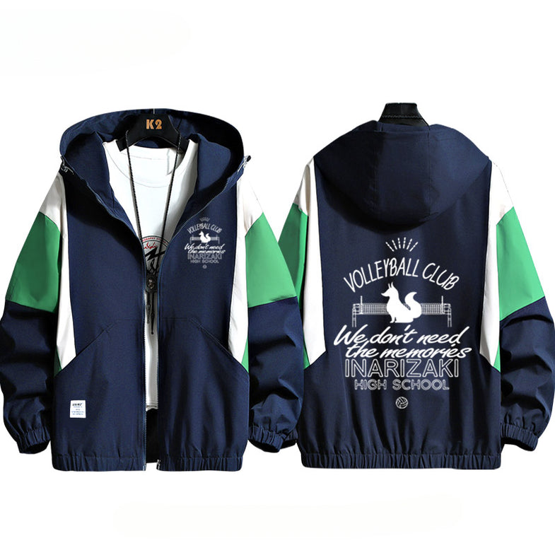 Casual Anime Inarizaki High Zipper Thin Jacket