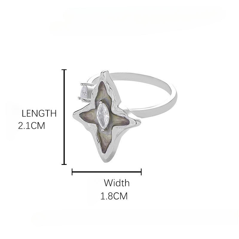 Retro Zircon Game Cos Ring