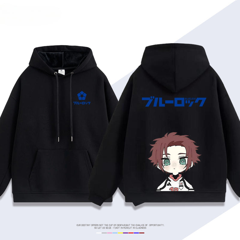 Unisex Anime Pattern Printed Pullover Hoodie