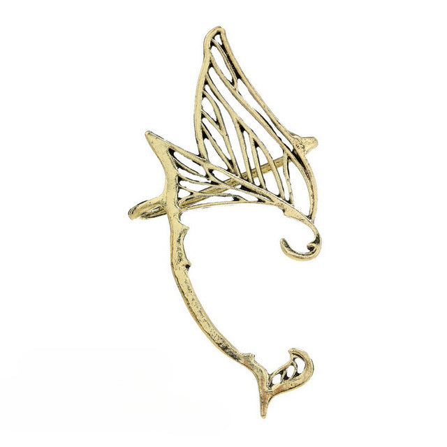 Dragon Black, Gold & Silver Ear Cuffs Without Perforation