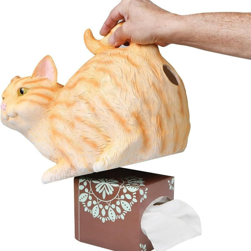 What on Earth Cat Bottom Tissue Holder Ornament