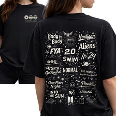 BTS Arirang Swim Tracklist T-Shirt Top