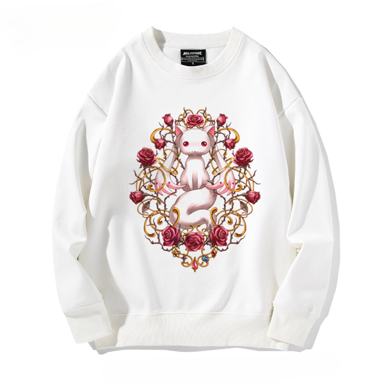 Casual Cute Girls Crew Neck Sweatshirt