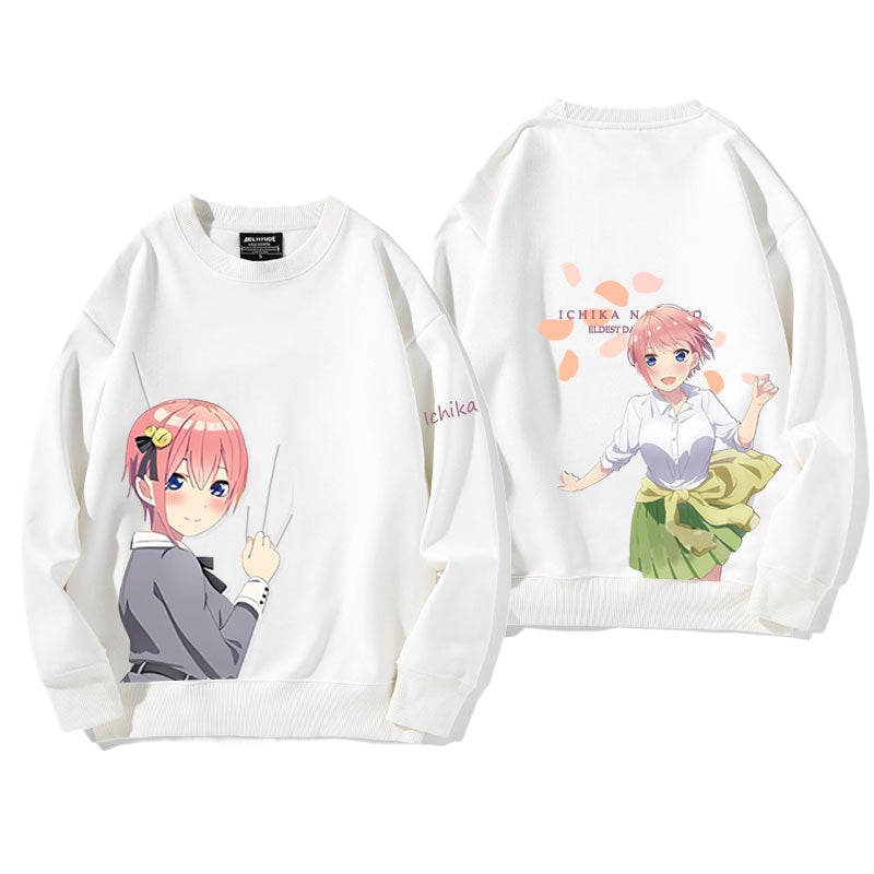 Nakano Anime Round Neck Loose Sweatshirt
