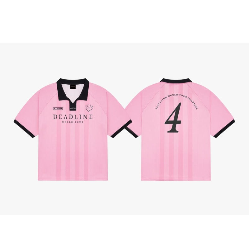 Kpop DEADLINE Logo Polo Lapel T-Shirt