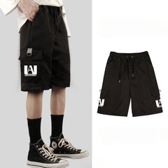 Casual Men's Anime Print Loose Shorts