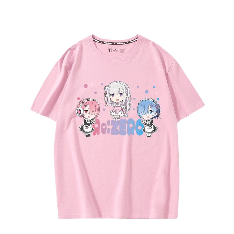 Unisex Anime Print Short Sleeve T-Shirt
