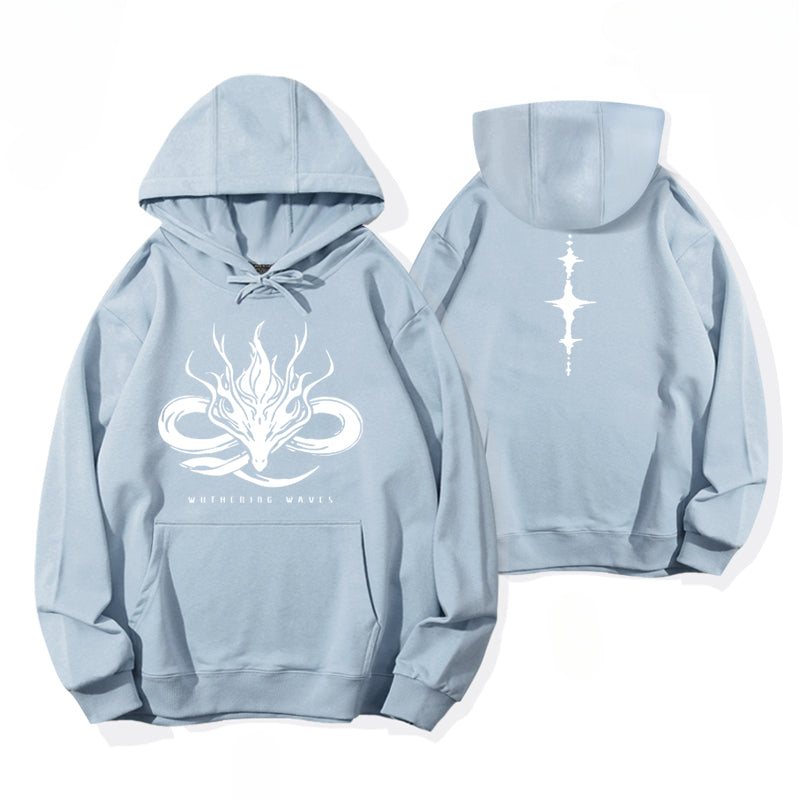Game Logo Printed Pullover Hoodie