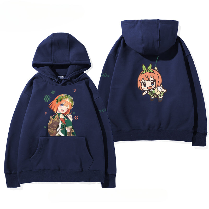 Women's Anime Nakano Print Loose Hoodie