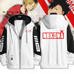 Women's Nekoma Anime Zipper Hooded Coat