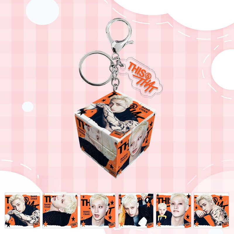 SKZ < THIS & THAT > Acrylic Rubik's Cube Keychain