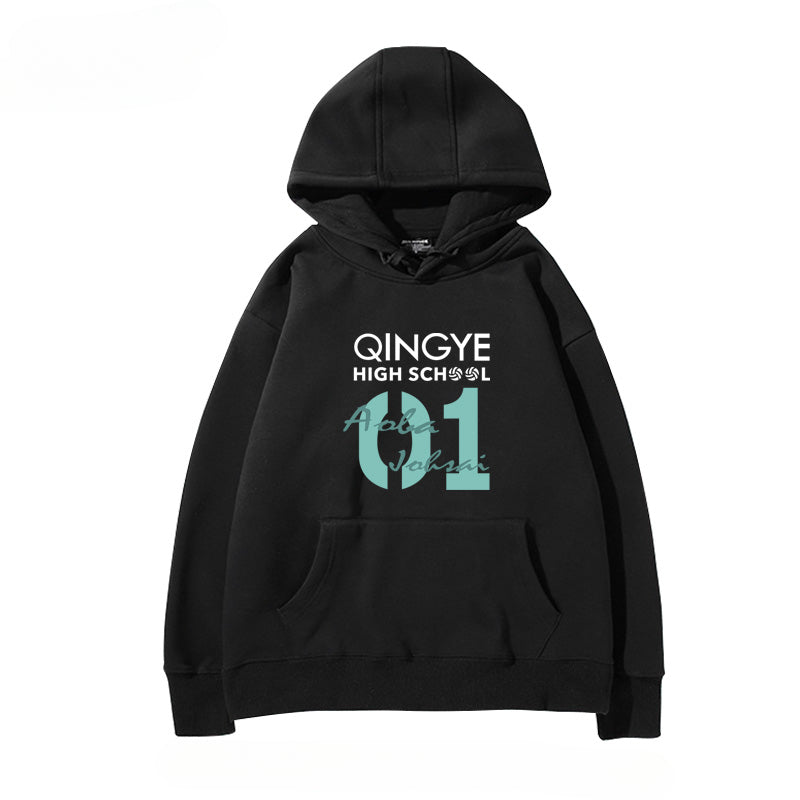 Unisex Anime Letter Cos Loose Hoodie