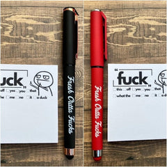 Funny Fresh Outta Fucks Pad and Pen Sticker Gift