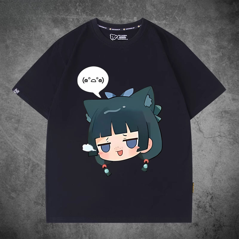 Casual Anime Pattern Cotton Short Sleeve T-Shirt