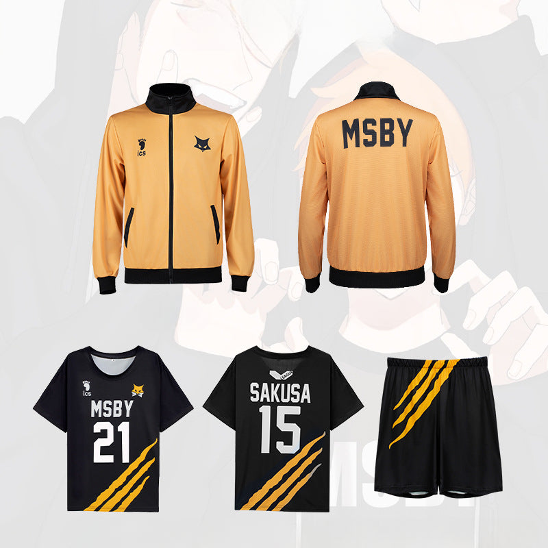 Unisex Msby Cos Jacket Short Sleeve Team Uniform Three-piece Set