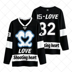 H2H Hip-hop Style Long-sleeved Jersey Top