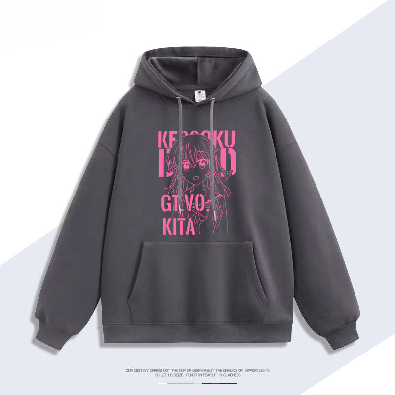 Casual Anime Yamada Print Hoodie