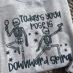 Downward Spiral Print Crewneck Sweatshirt