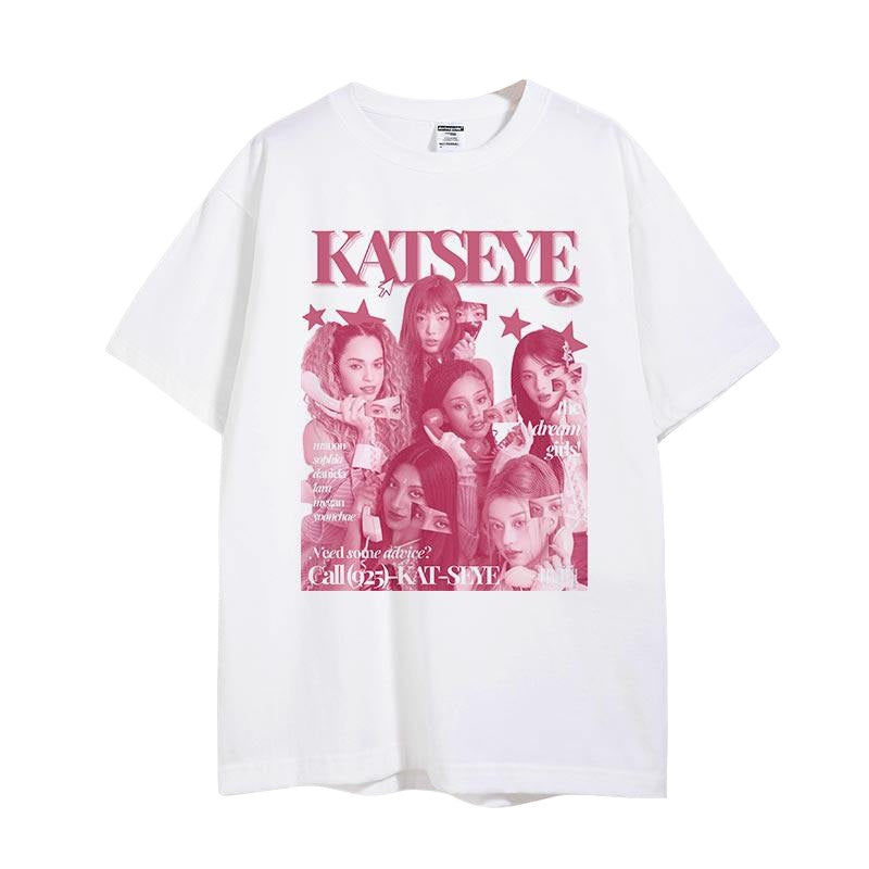 KATSEYE Graphic Short-sleeved Cotton Tee