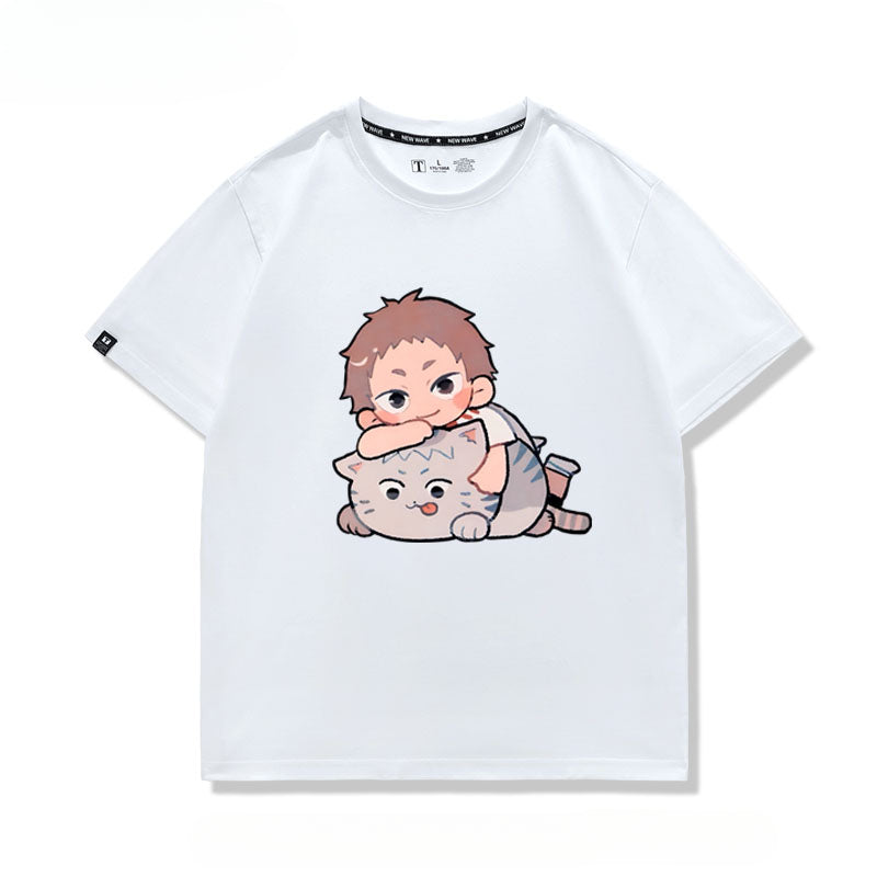 Women's Cute Anime Short-sleeved T-shirt