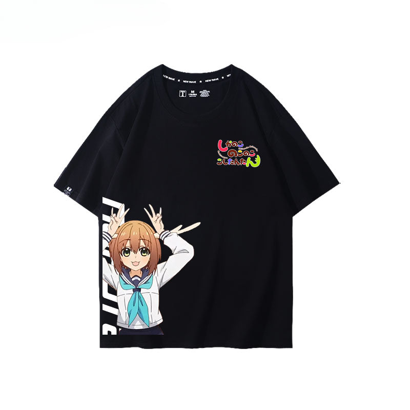 Women's Anime Cotton Short-sleeved Tee