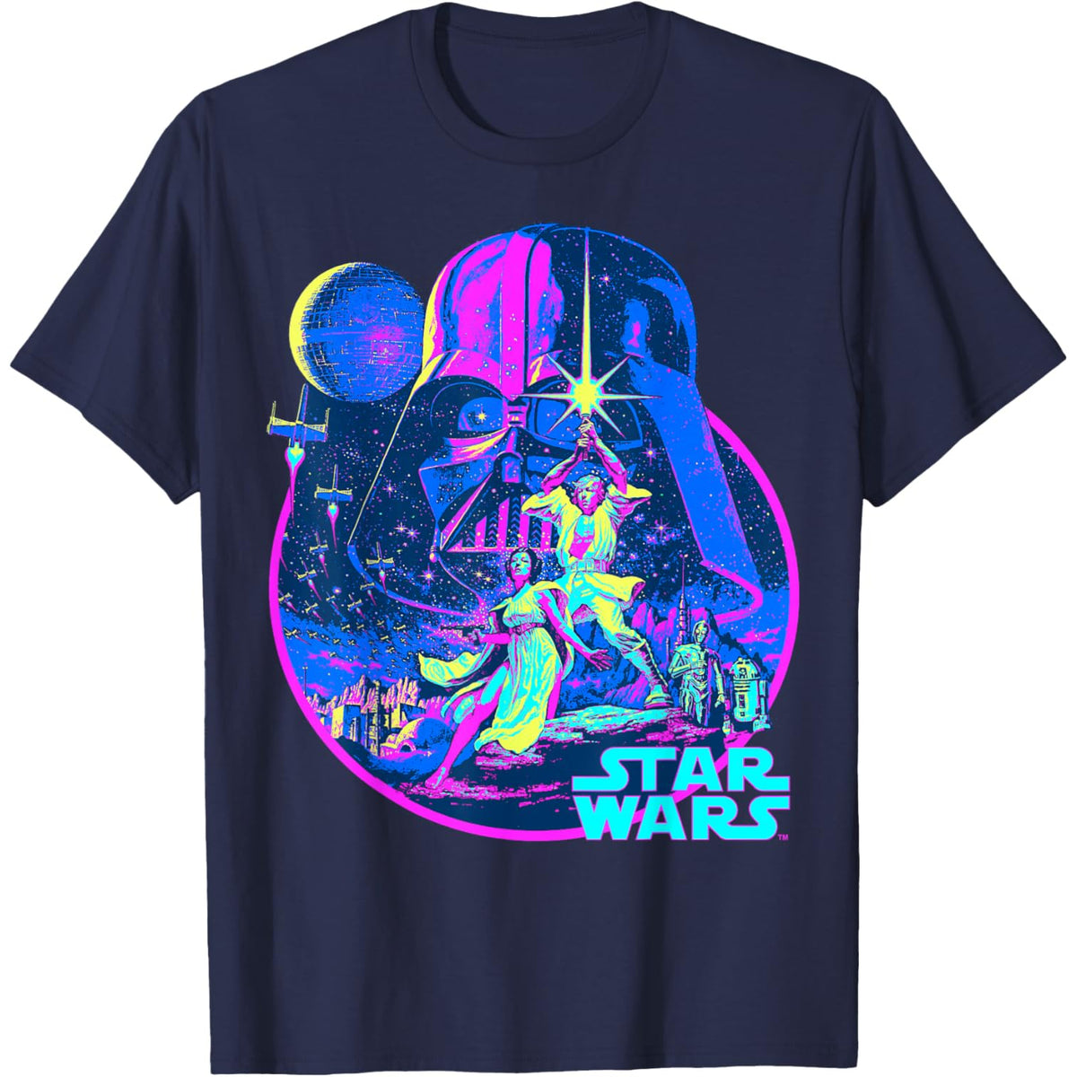 Classic Bright Neon Poster Art T-Shirt