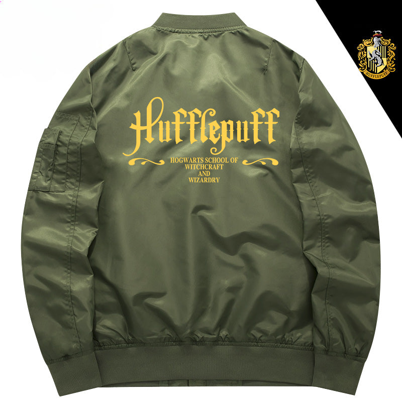 Unisex Harry Hogwarts Zipper Flight Jacket