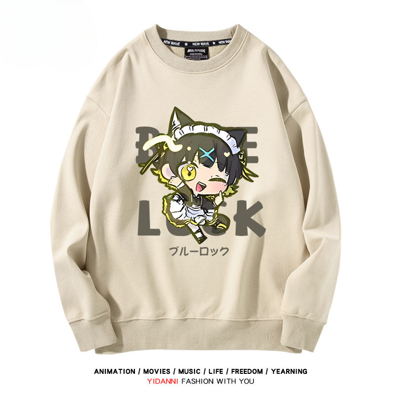 Cute Anime Pattern Crew Neck Sweatshirt