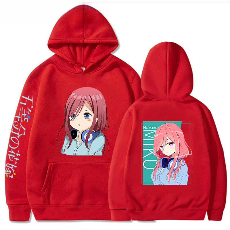 Casual Nakano Anime Printed Loose Hoodie