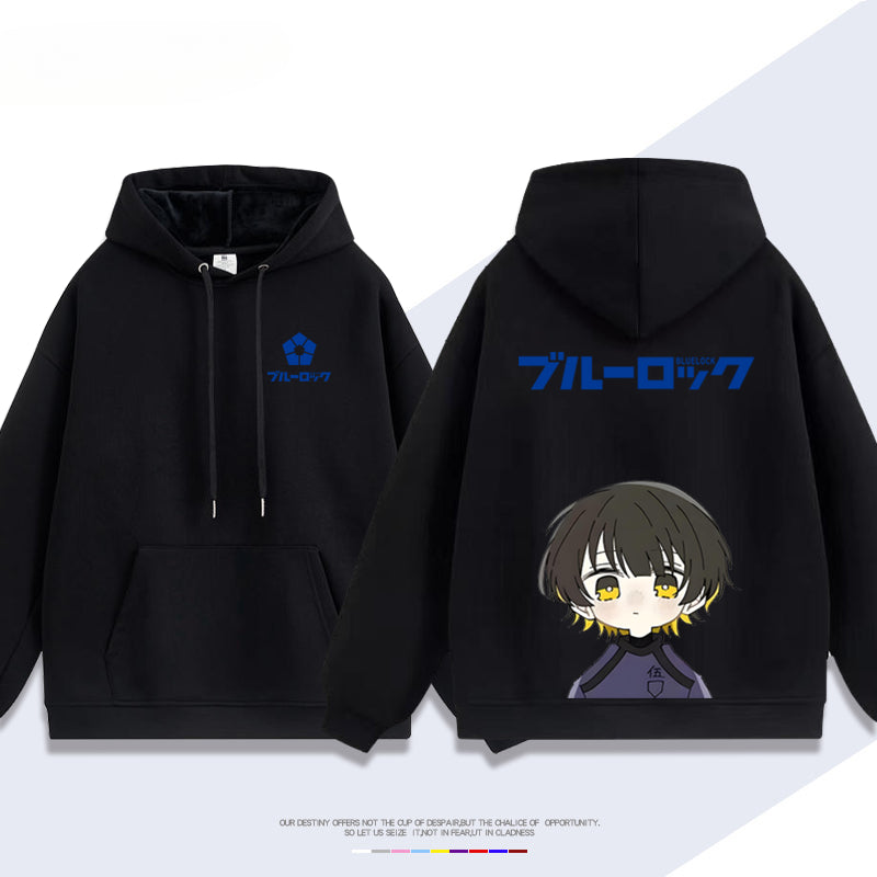 Unisex Anime Pattern Printed Pullover Hoodie