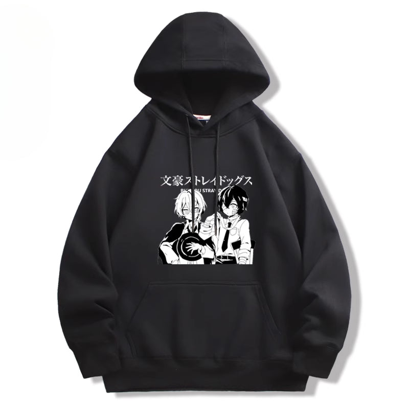 Unisex Dazai Anime Printed Pullover Hoodie