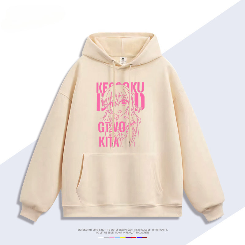 Casual Anime Yamada Print Hoodie