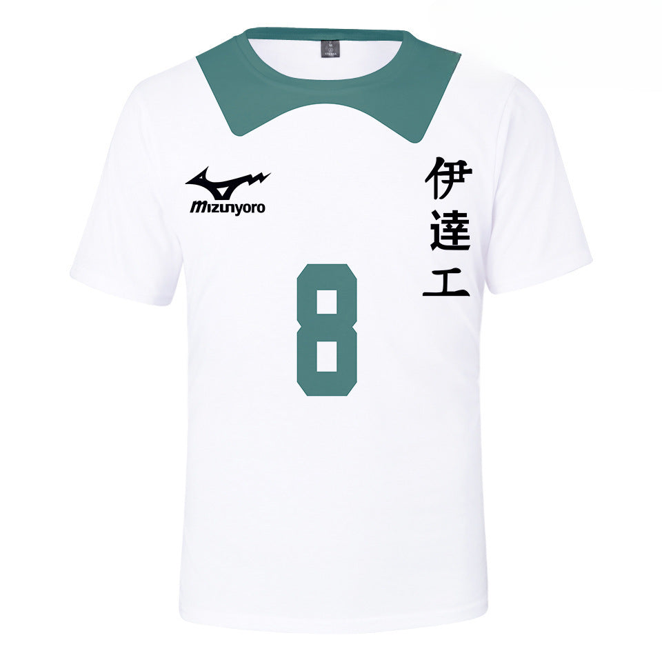 Unisex Volleyball Digital Print Short Sleeved Cosplay T-shirt