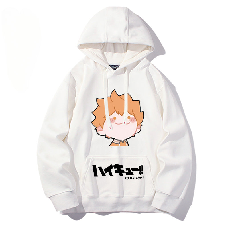 Cute Anime Pattern Printed Pullover Hoodie