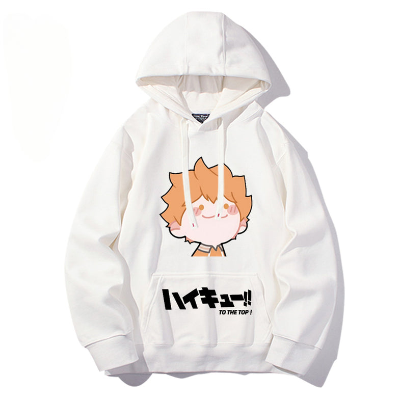 Cute Anime Pattern Printed Pullover Hoodie