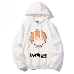 Cute Anime Pattern Printed Pullover Hoodie
