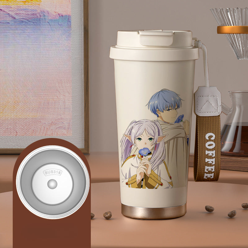 Anime Printed Coffee Thermos Cup